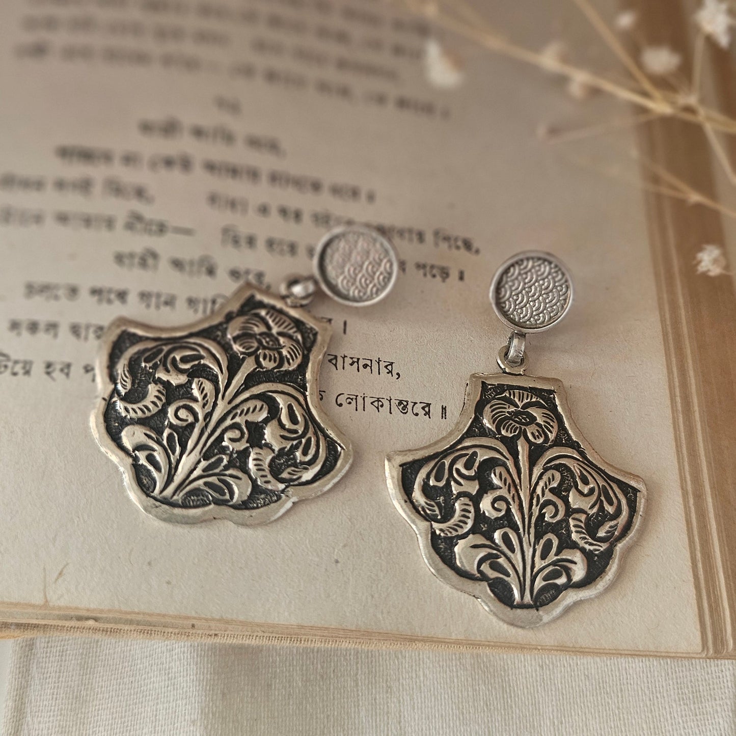 Floral Drop Chitai Earrings