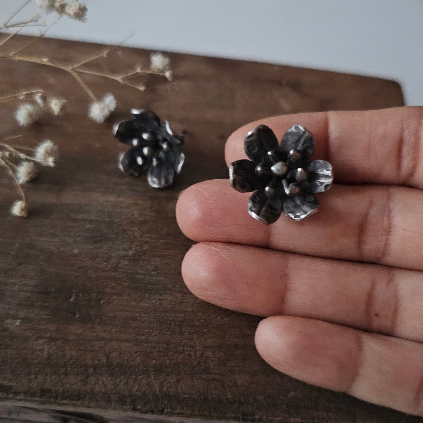 Korean- Open Flower stud