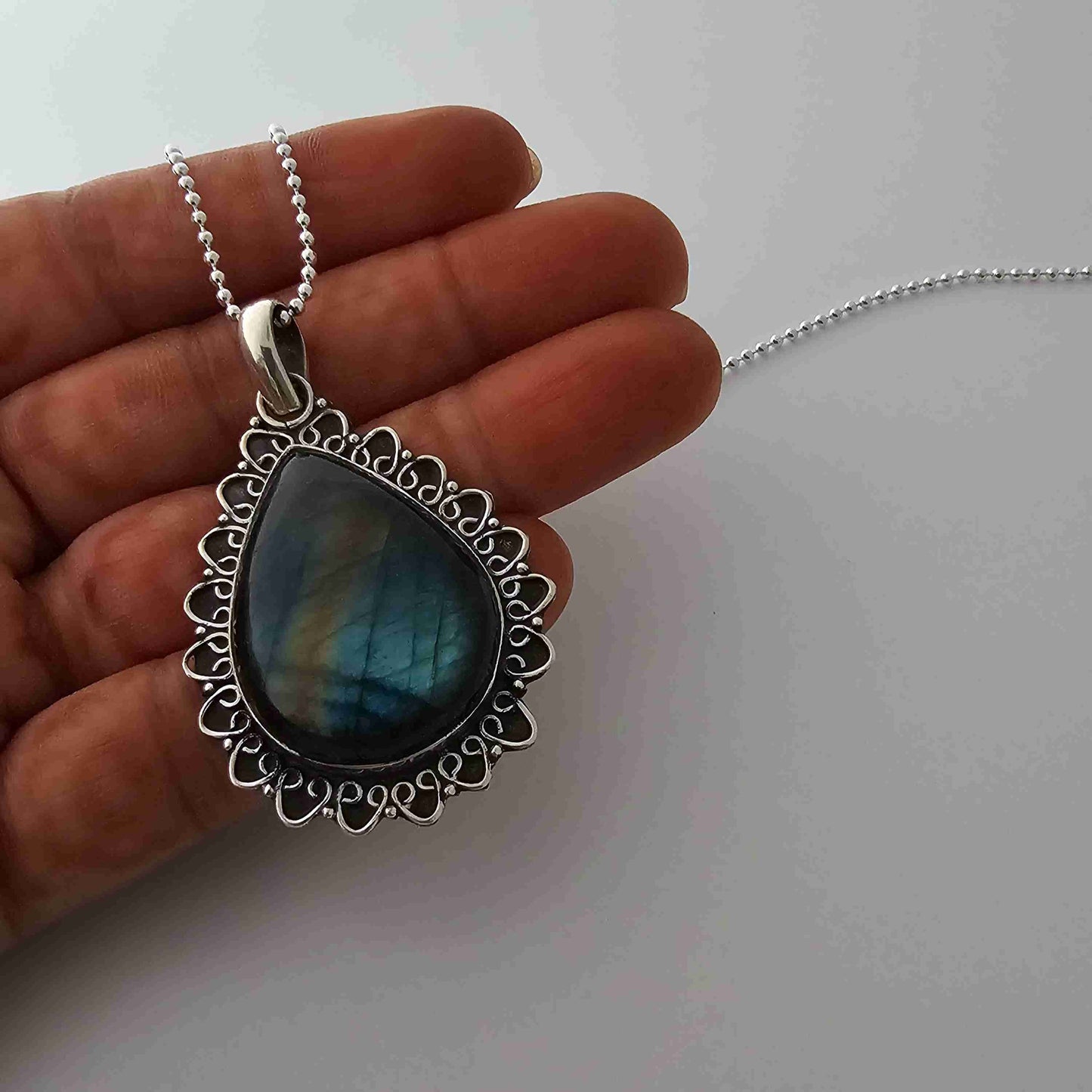 New Zealand Silver Abalone Pendant Small