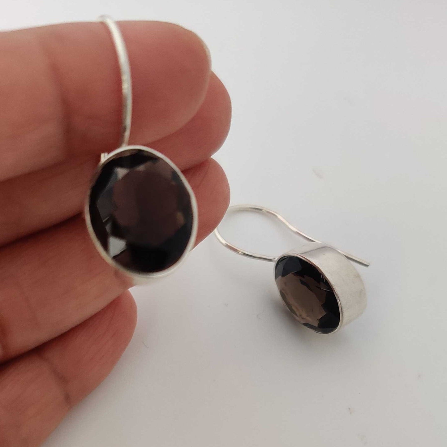 Silver Wine Drop Garnet Hooks