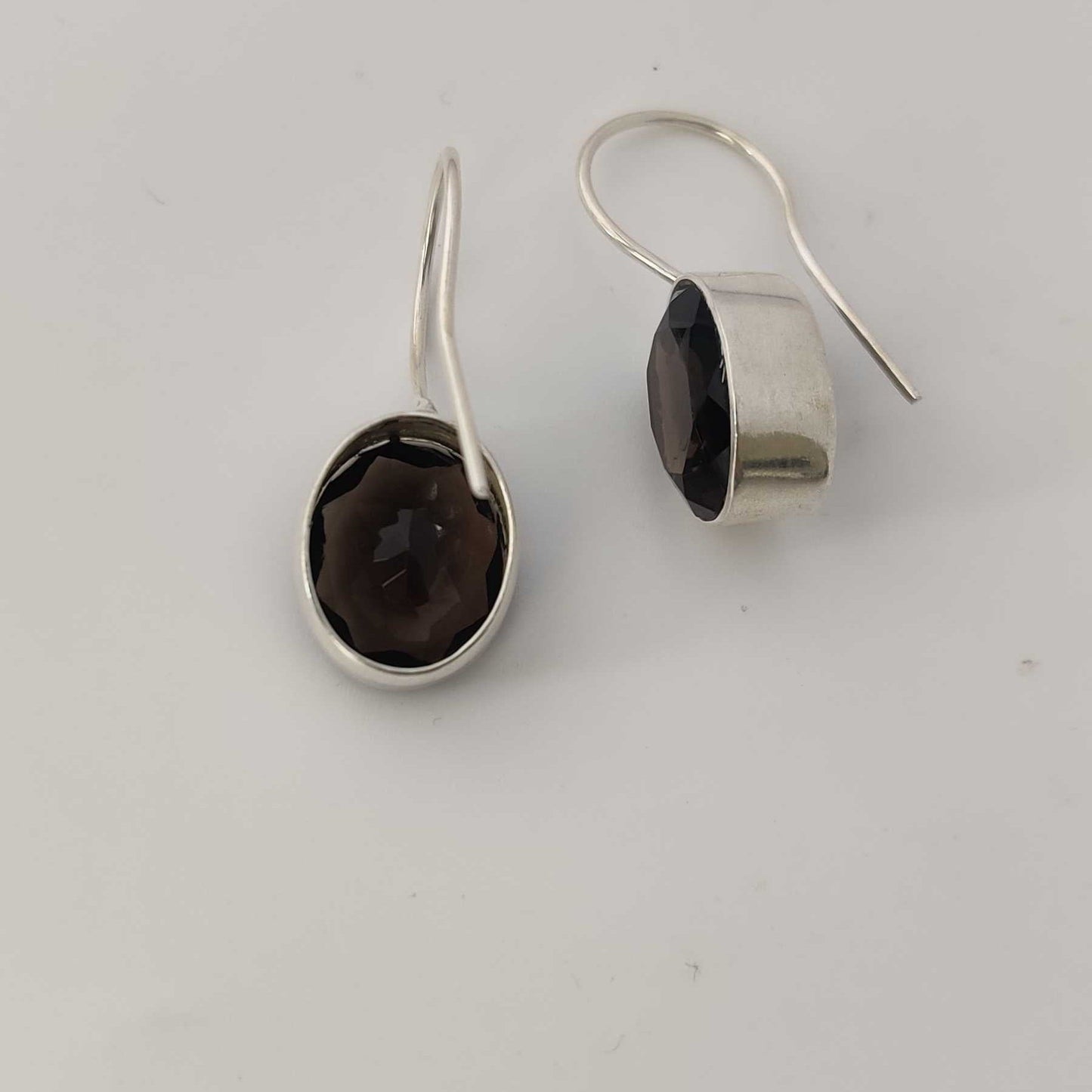 Silver Wine Drop Garnet Hooks