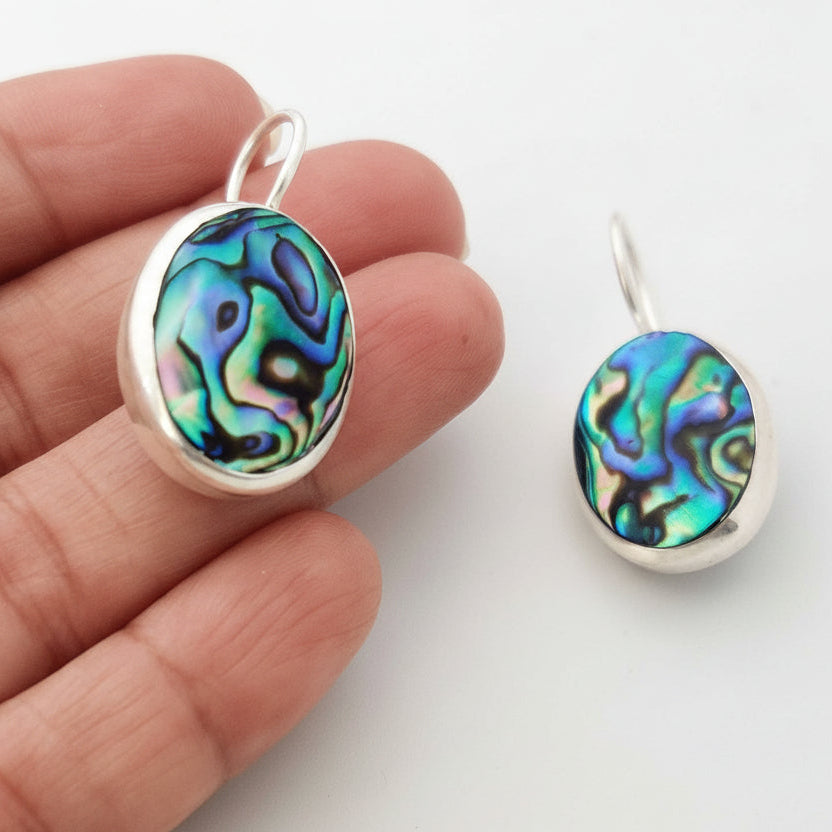 Silver Abalone Wave Hooks