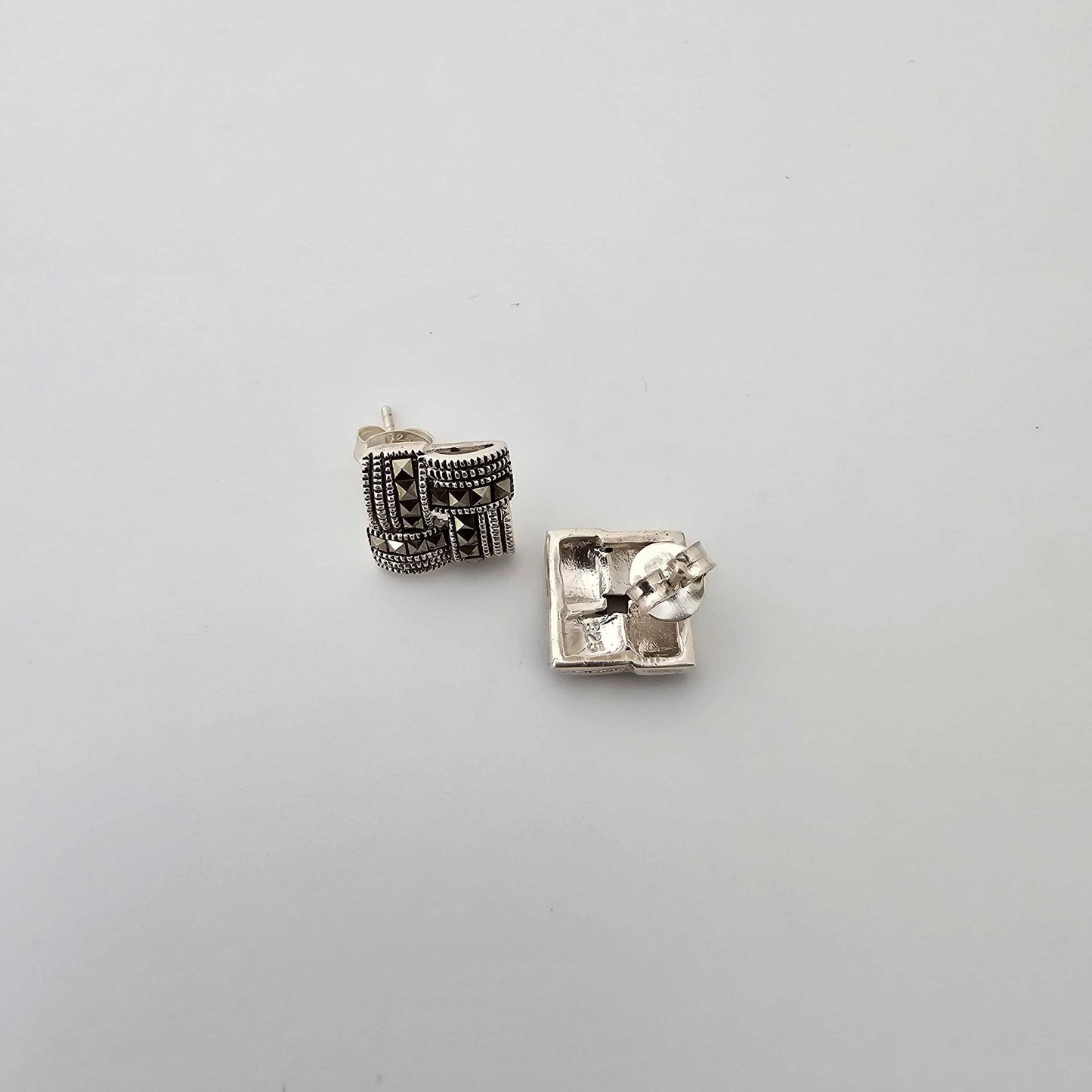Silver SwissMarka Square Stud
