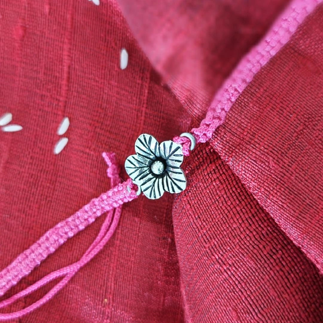 Flower Rakhi 5 petal (Pink Thread)