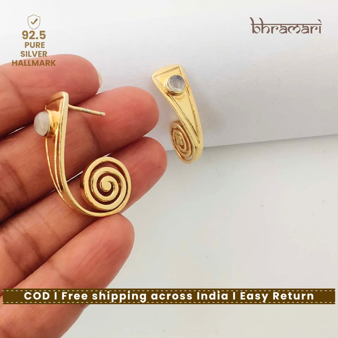 18kt Gold plated Whirlwind Studs