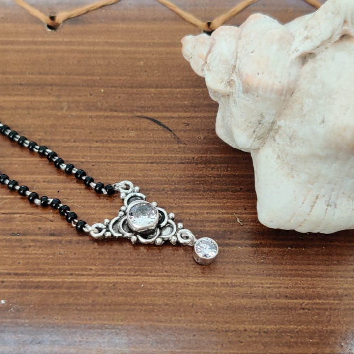 Pure Silver Mangalsutra – A Timeless Symbol of Love_Pink Stone