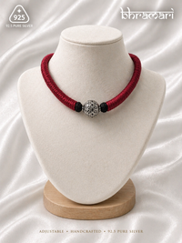 Nia Filigree Ball Chocker- Maroon