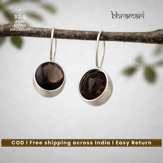 Silver Wine Drop Garnet Hooks