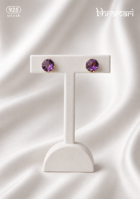 18kt Gold plated Amethyst Studs