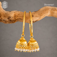 Nia White Pearl Jhumka