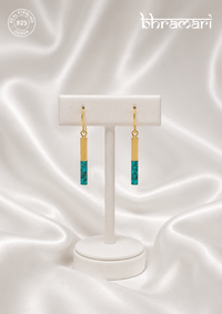 18kt Gold plated Turquoise Bar