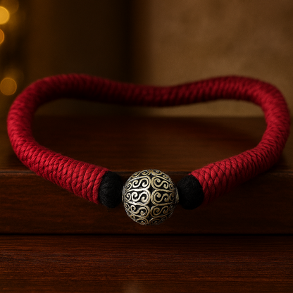 Filigree Ball Chocker- Maroon