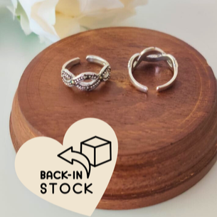 Swiss Marcasite Toe Ring- Infinity- pair