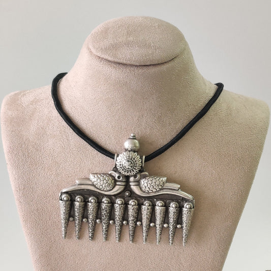 Double Peacock Stambh Pendant