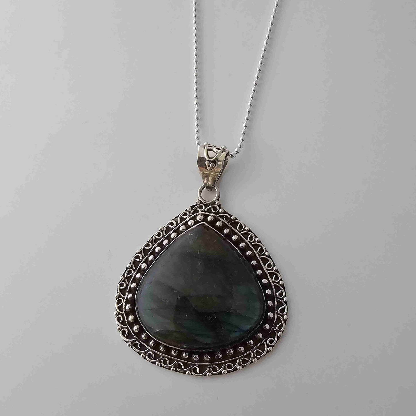 New Zealand Silver Abalone Pendant Big