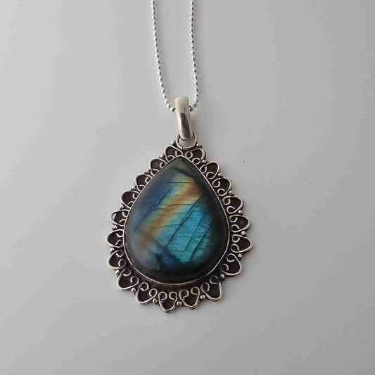 New Zealand Silver Abalone Pendant Small