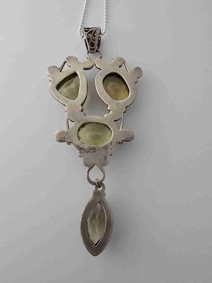 Brazilian Silver Peridot Stone Pendant