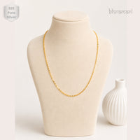 Bulbul Paper Clip Chain in 18 kt Gold plating- 16 Inches