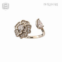 Swarovski Flower Adjustable Ring