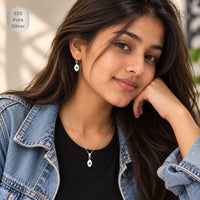 Evil Eye Earring & Pendat Set