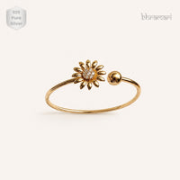 Daisy Muse Gold Plated open Bracelet