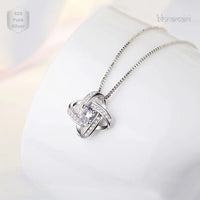 Clover Flower Forever Heart Necklace