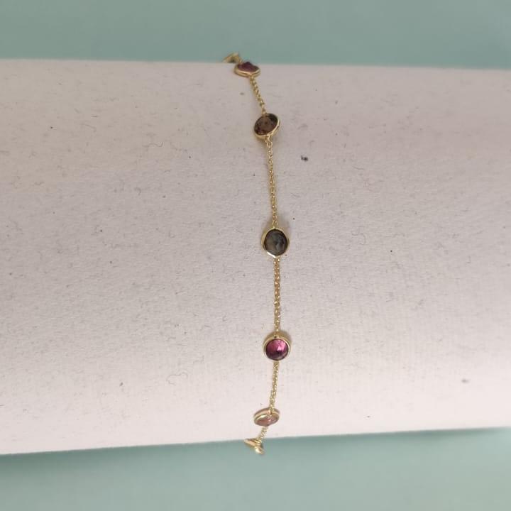 Tourmaline Bracelet in 18kt Gold plating