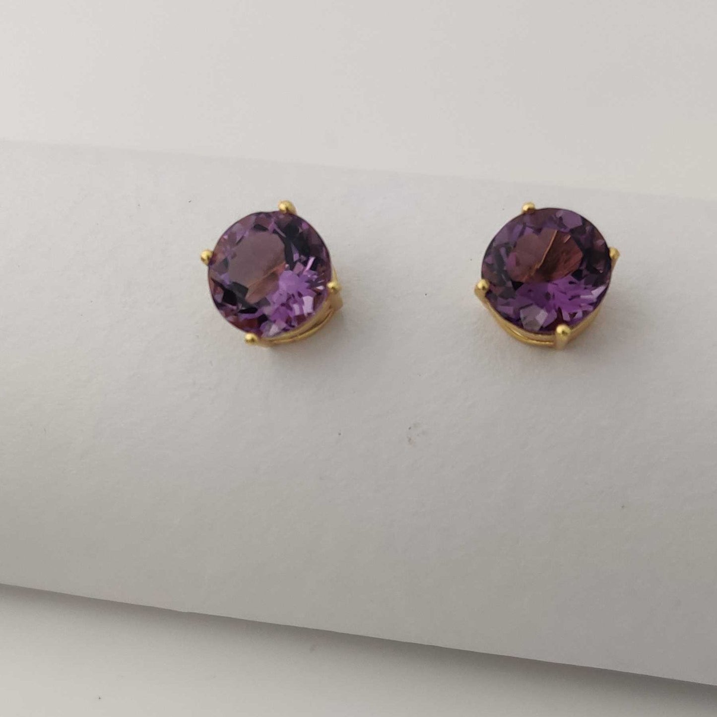 18kt Gold plated Amethyst Studs