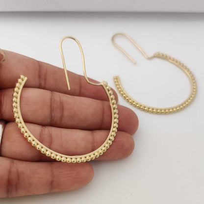 18kt Gold plated Speckle Circle Big Hook