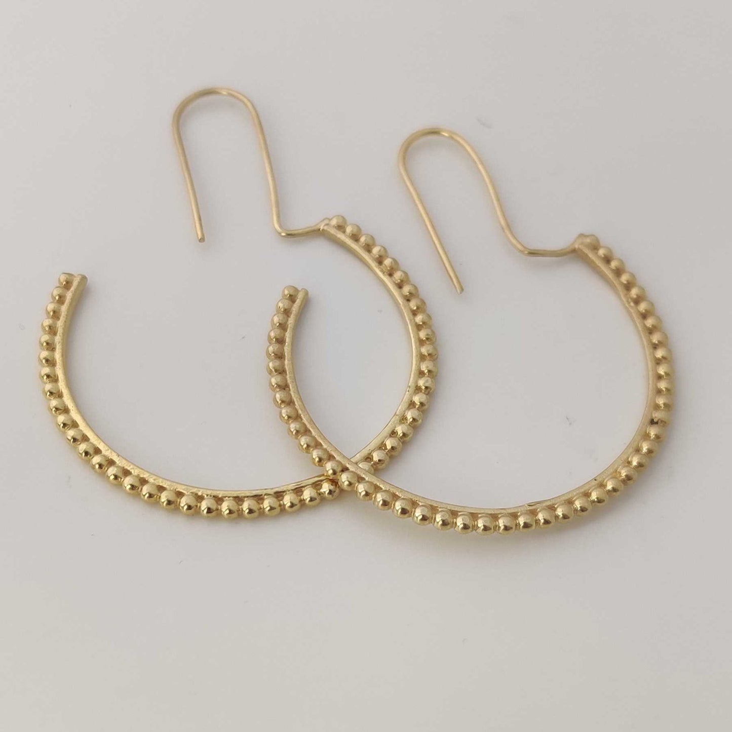 18kt Gold plated Speckle Circle Big Hook