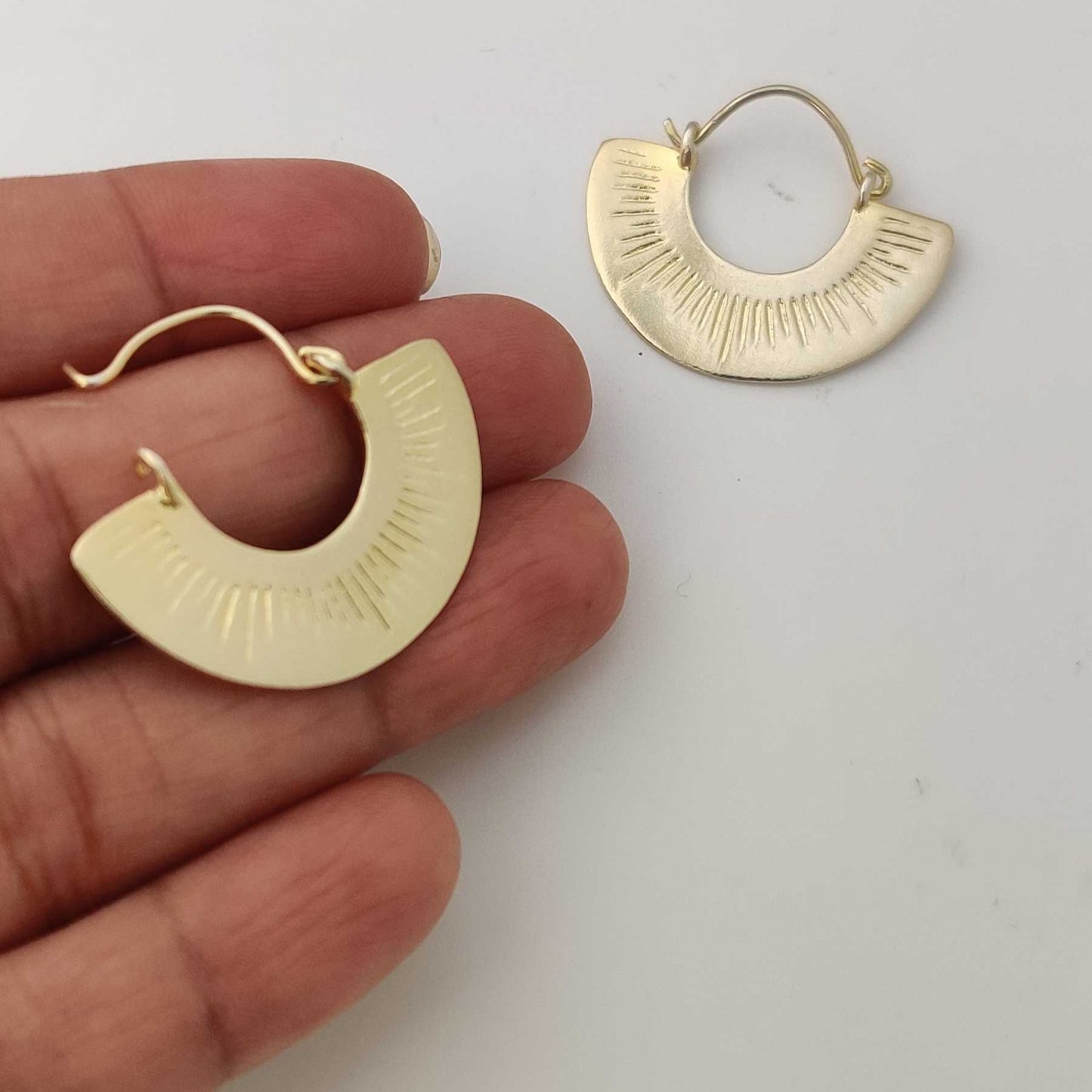 18kt Gold plated Sunlit Bali Hoops