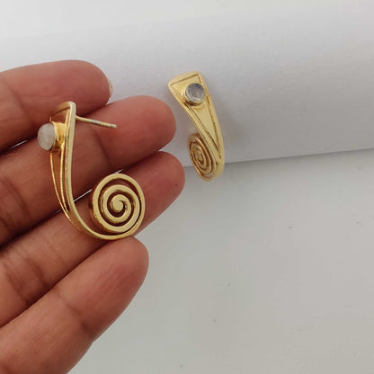 18kt Gold plated Whirlwind Studs