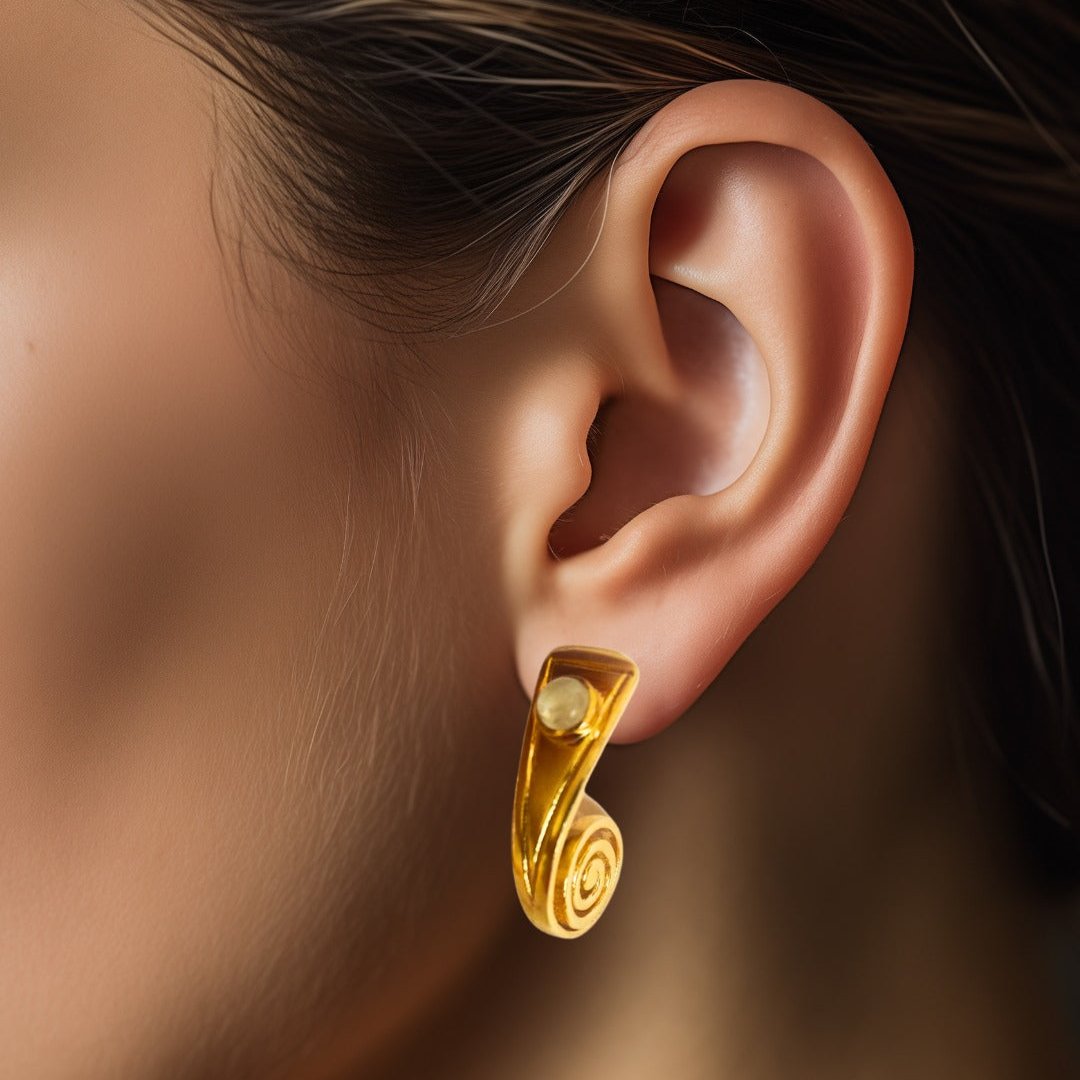 18kt Gold plated Whirlwind Studs