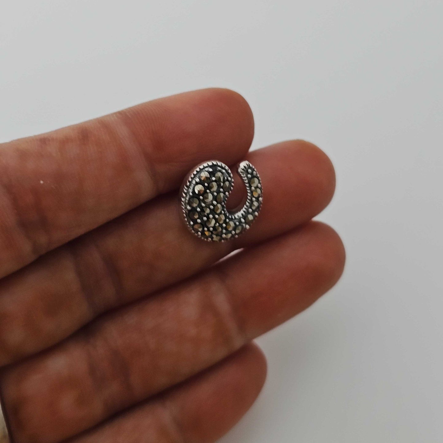 Silver SwissMarka YinYang Stud