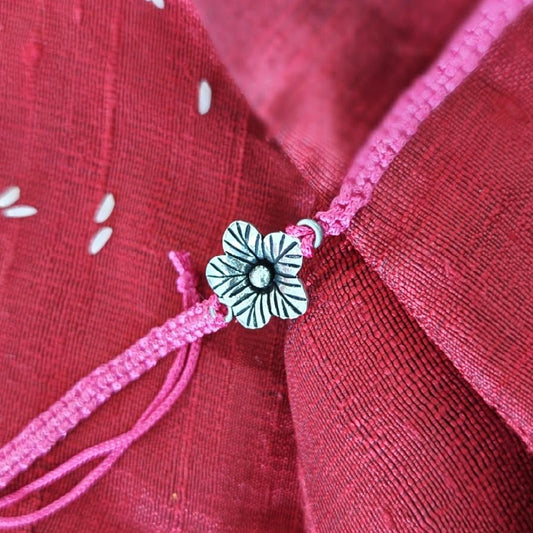 Flower Rakhi 5 petal (Pink Thread)