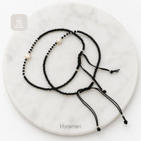 Prana Crystal Bead Anklet with Natural Pearl