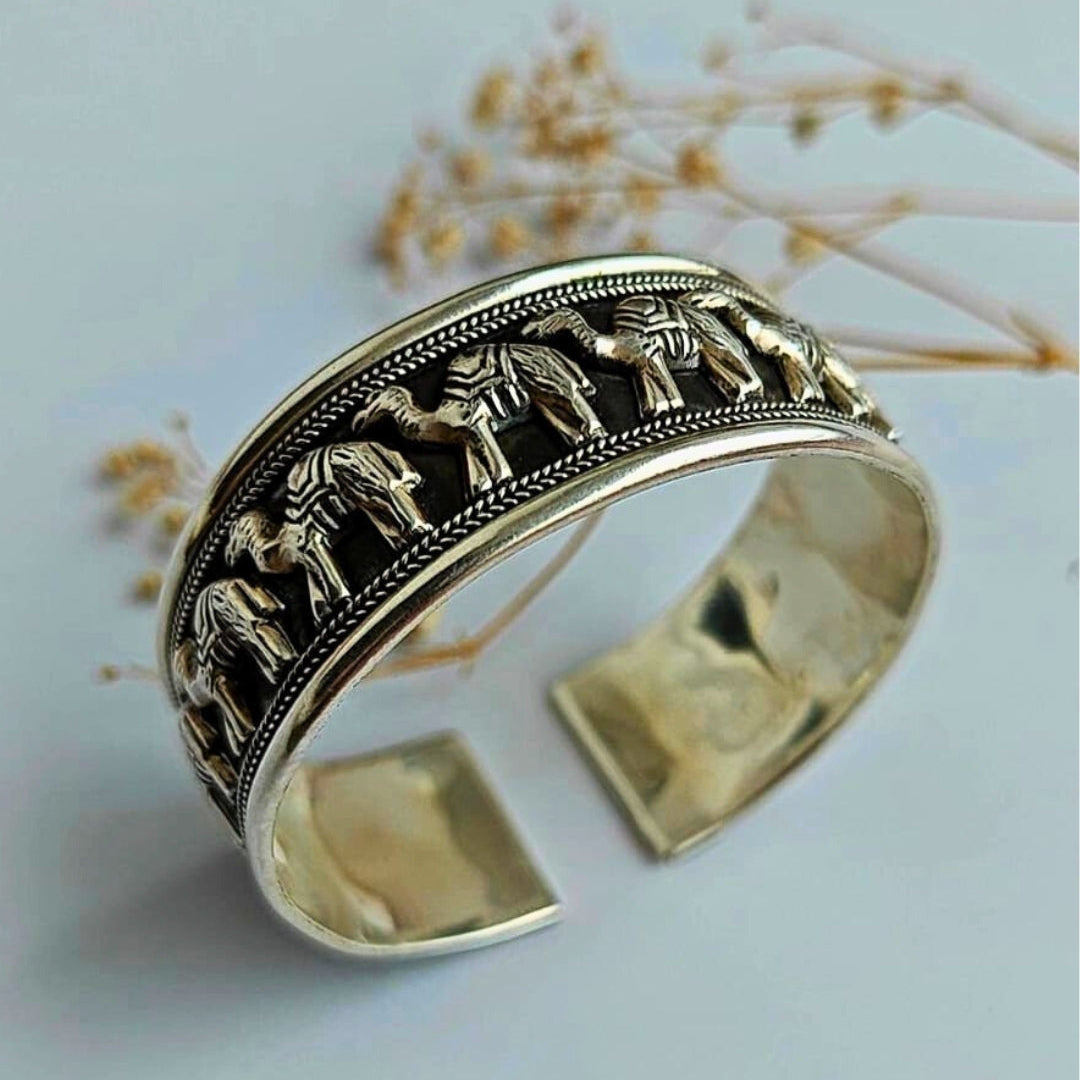 Adjustable Cuff with Camel Motif