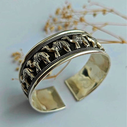 Adjustable Cuff with Camel Motif