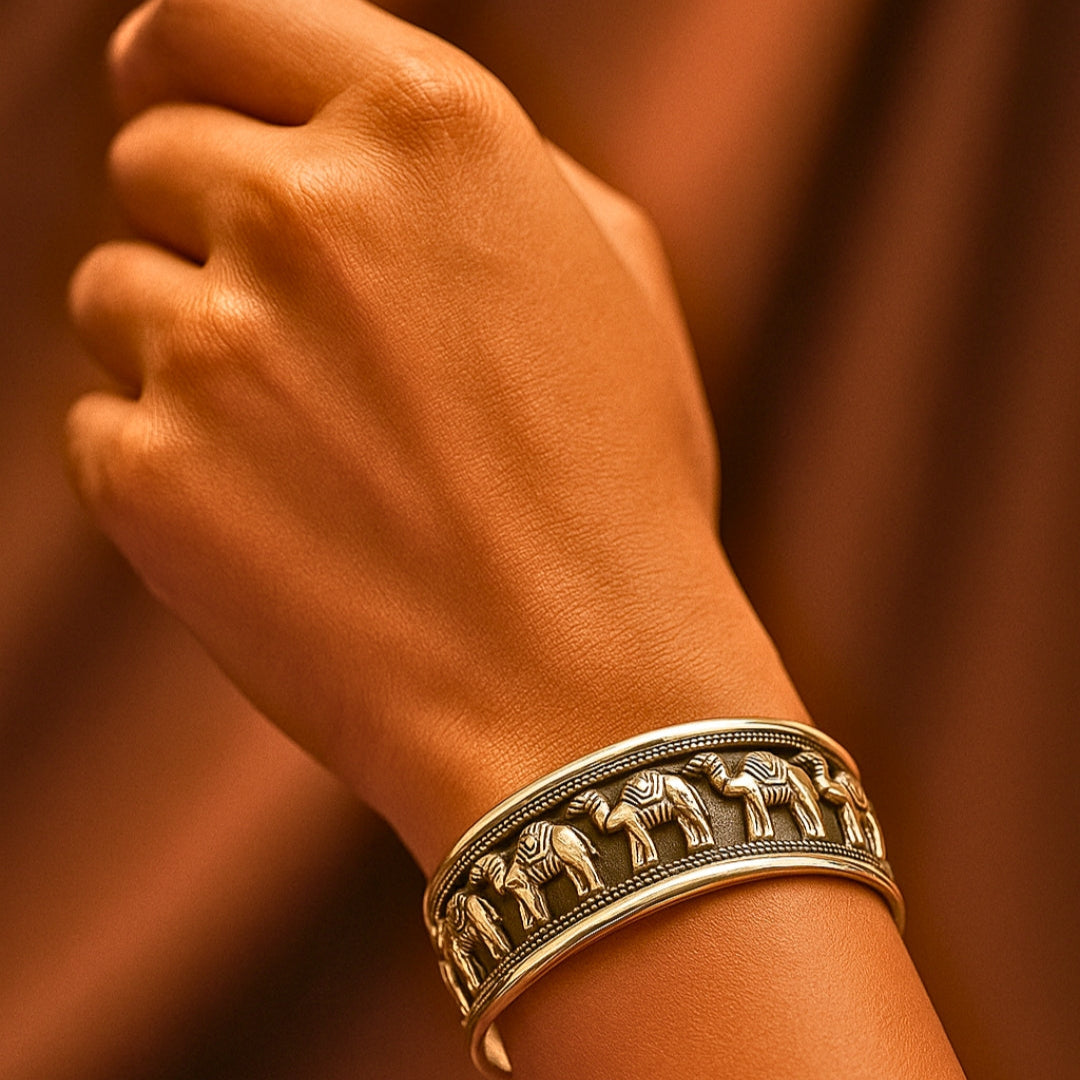 Adjustable Cuff with Camel Motif