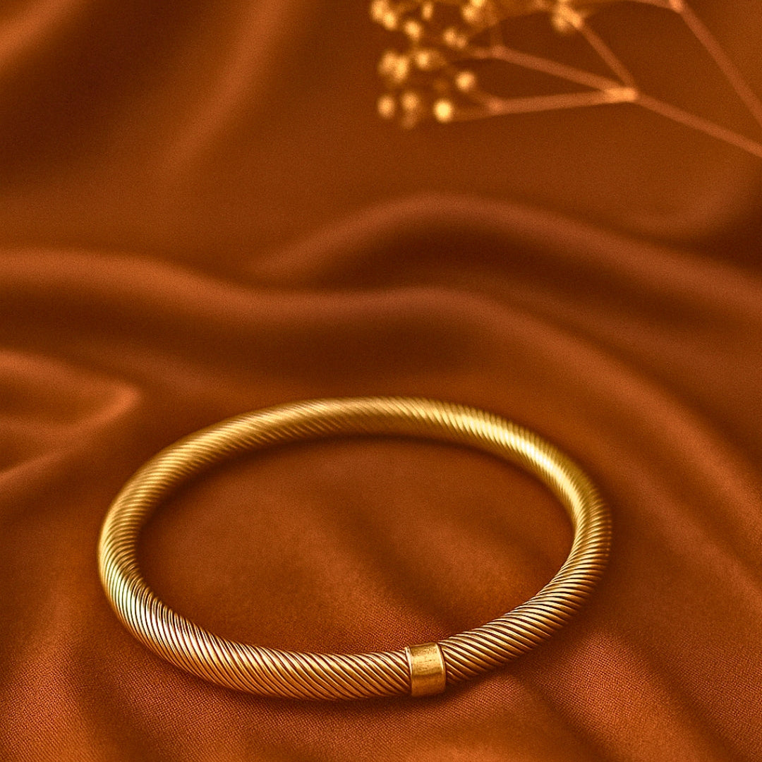 Open cuff textured Bangle