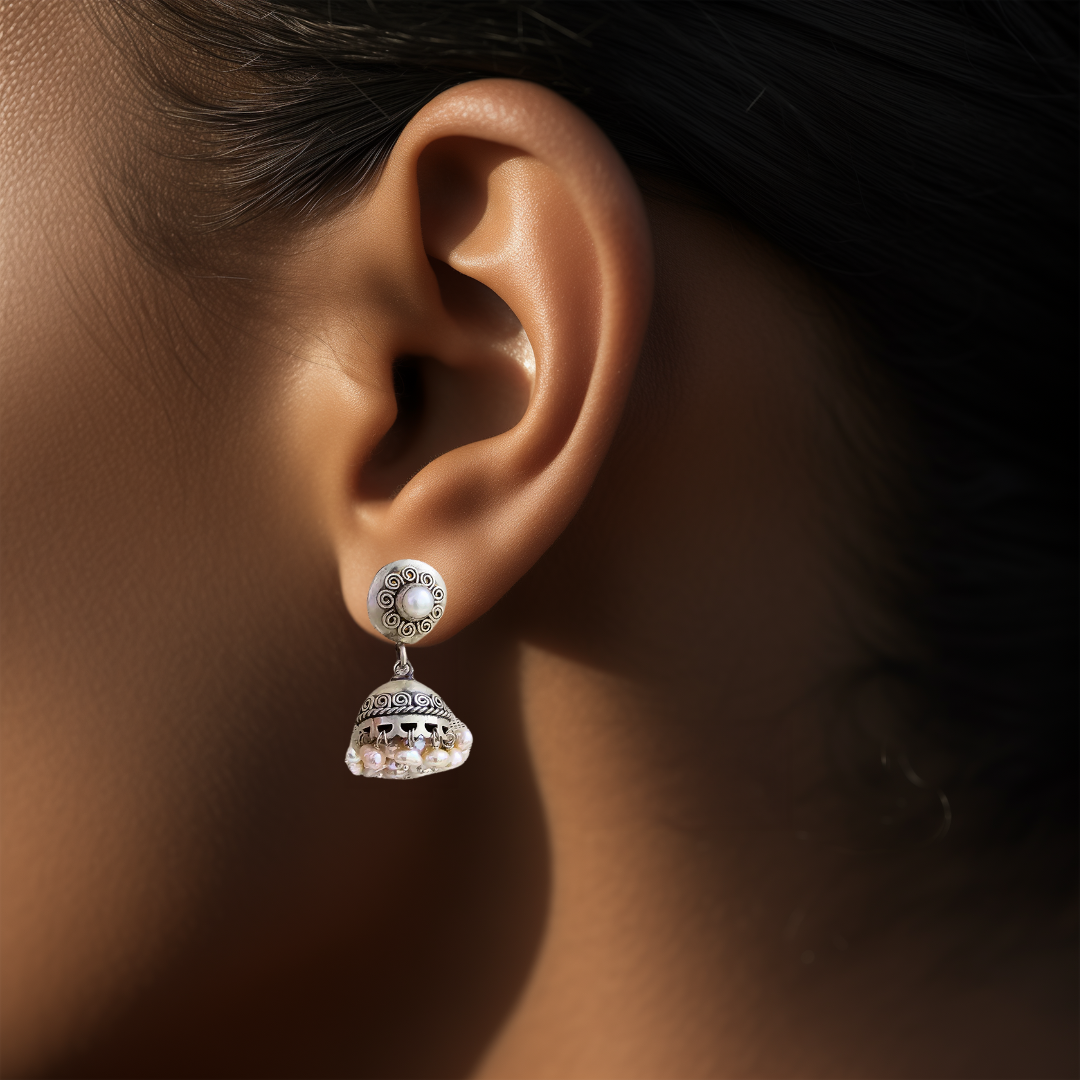 Pearl Glow Jhumka