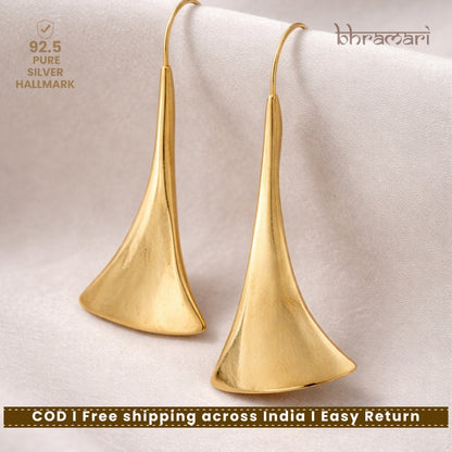 18kt Gold plated Petal Danglers