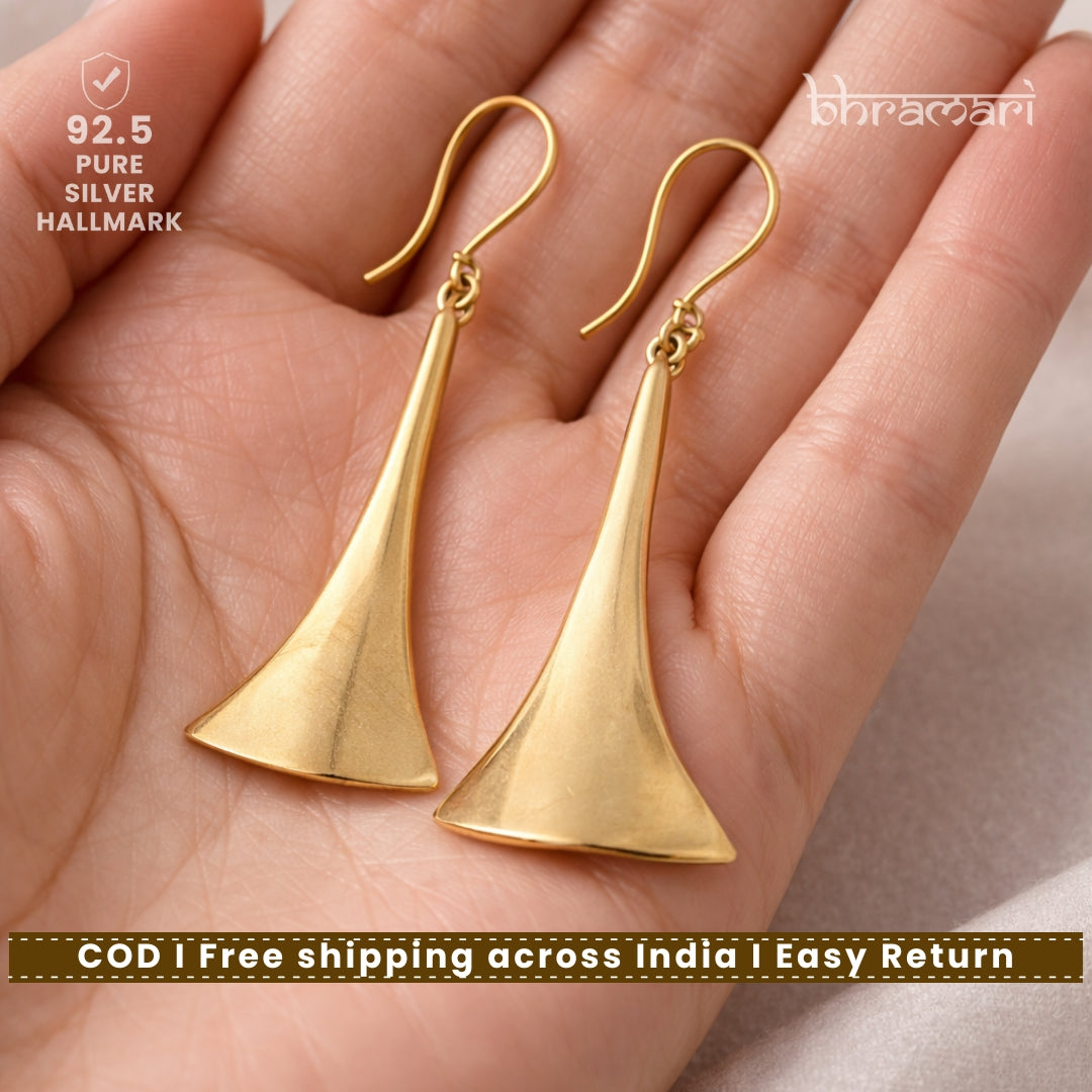 18kt Gold plated Petal Danglers