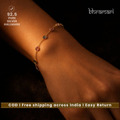 Tourmaline Bracelet in 18kt Gold plating