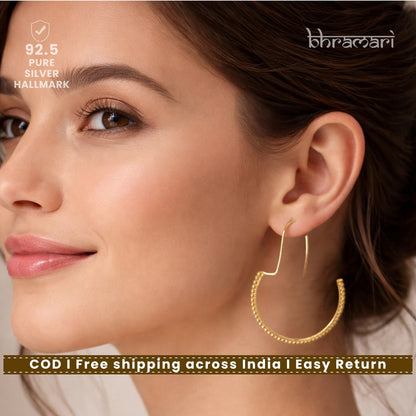 18kt Gold plated Speckle Circle Big Hook