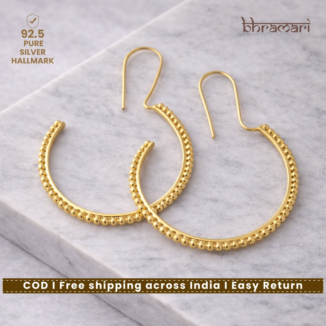 18kt Gold plated Speckle Circle Big Hook