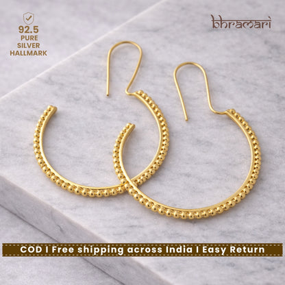 18kt Gold plated Speckle Circle Big Hook