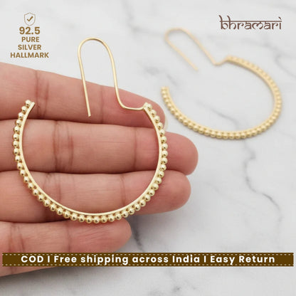 18kt Gold plated Speckle Circle Big Hook