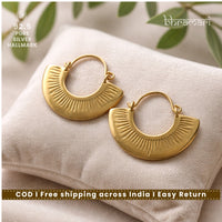 18kt Gold plated Sunlit Bali Hoops