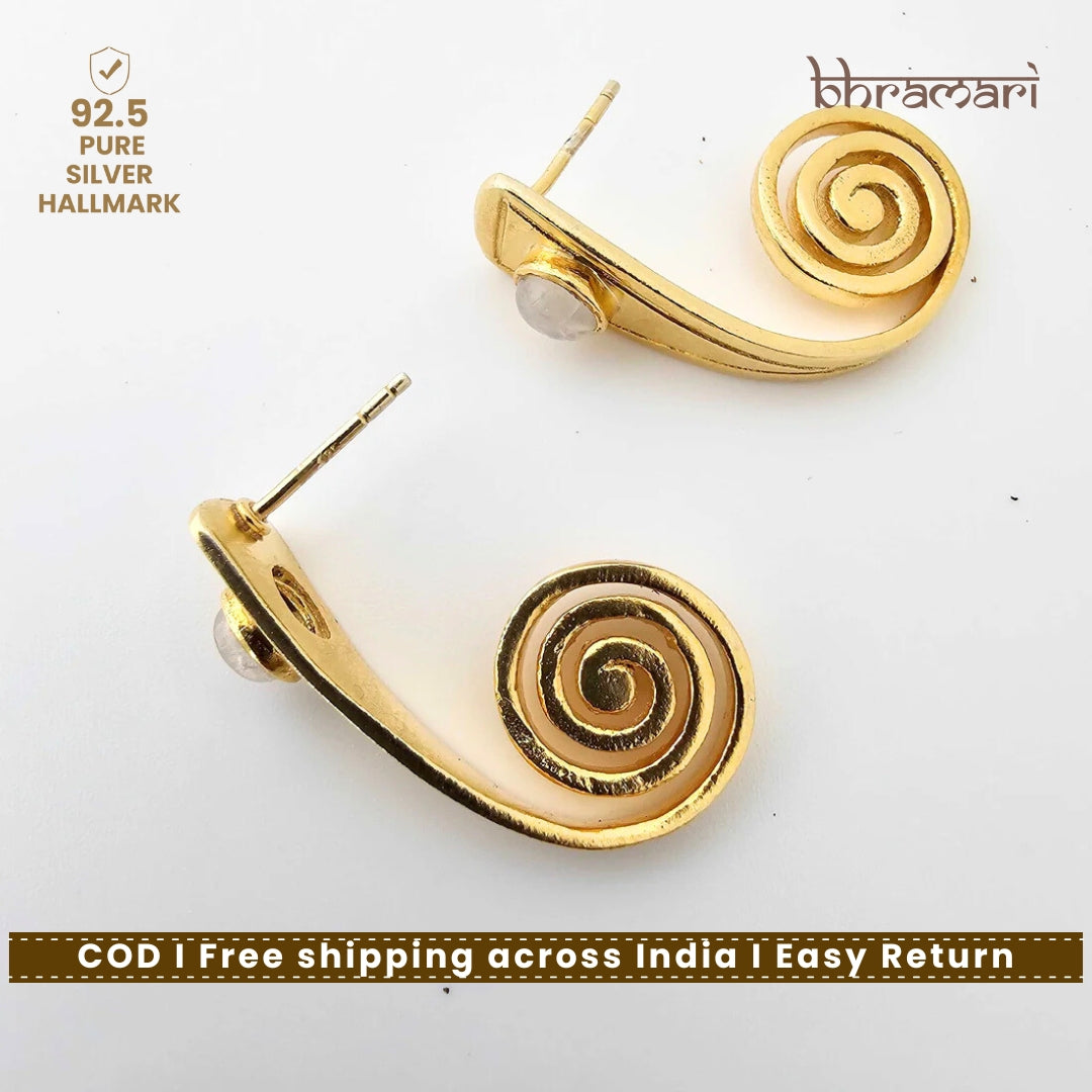 18kt Gold plated Whirlwind Studs